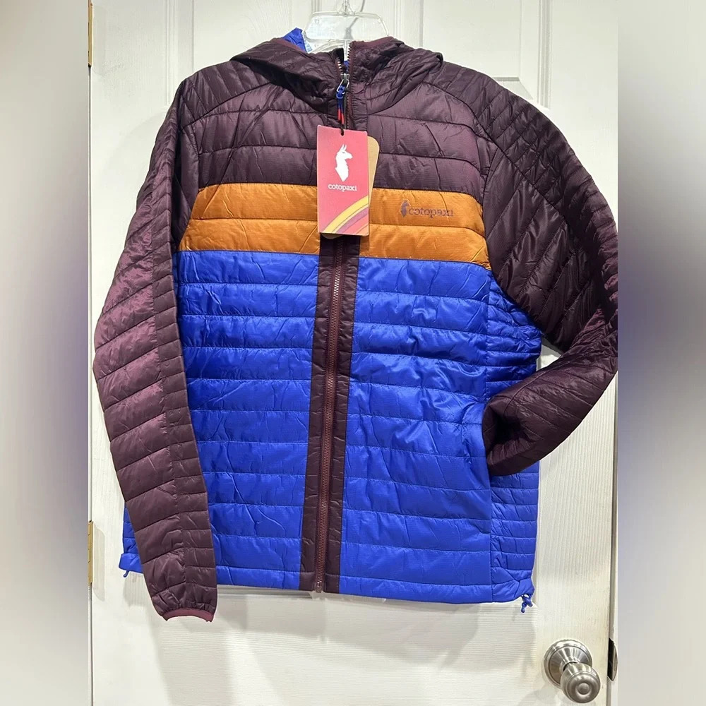 Cotopaxi Men’s Large Capa Insulated Hooded Jacket Wine Blue Violet NWT Puff